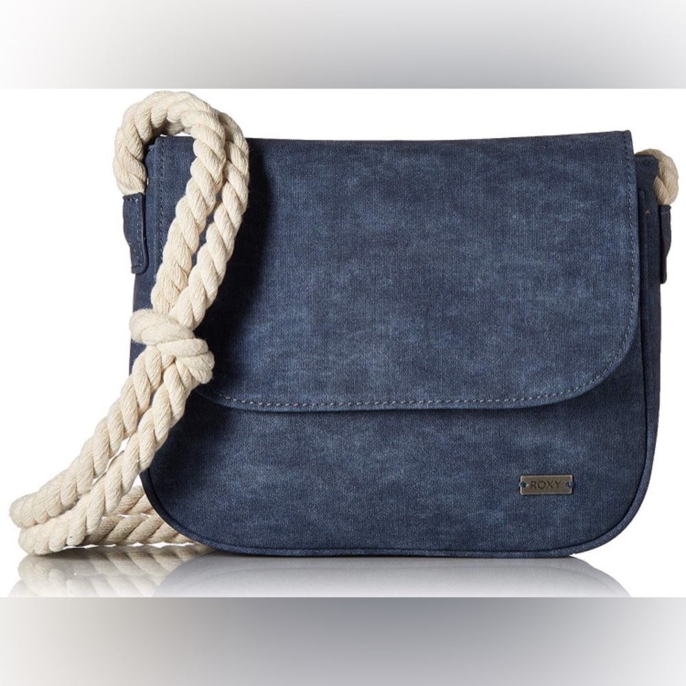 Roxy Blue When We Move Faux Leather Women’s Handbag EUC